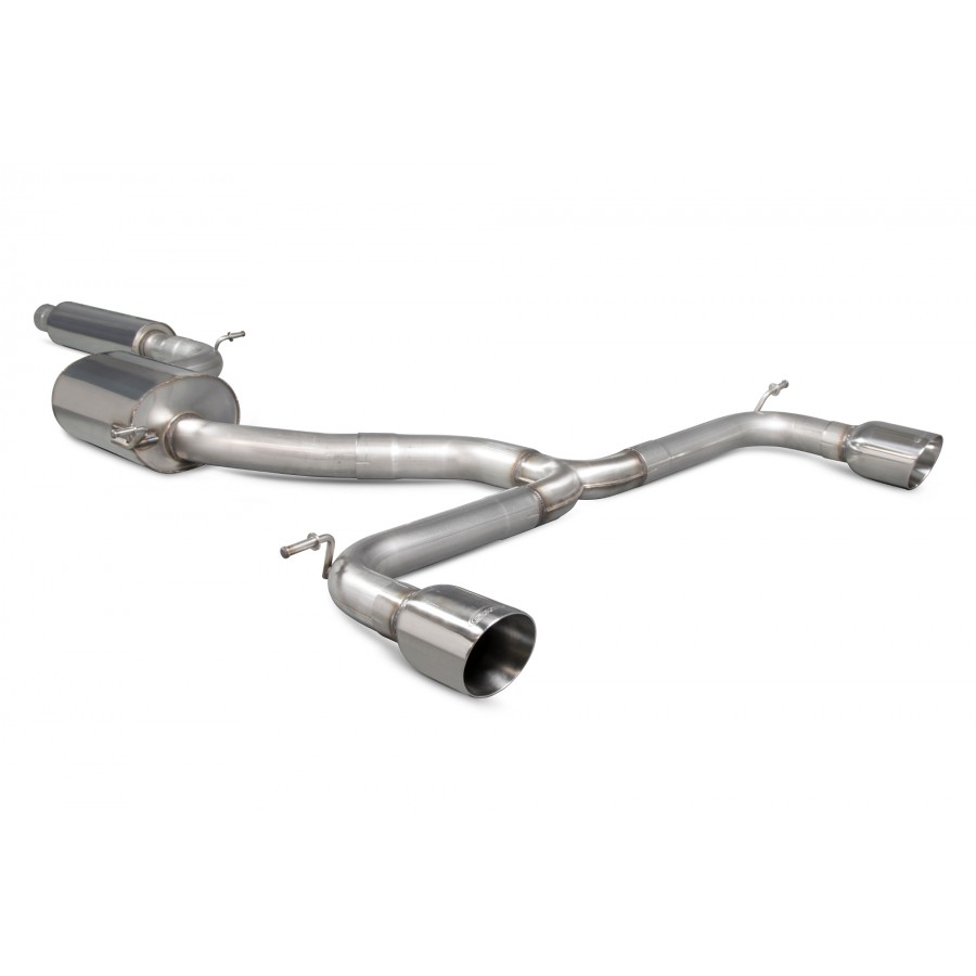 VW Polo GTi 1.4 TSI 180PS Non Resonated Cat Back Exhaust System Black Tips